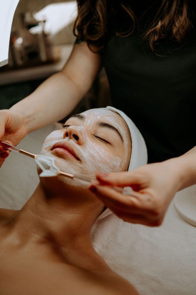 Calming treatment room for esthetician brand photos