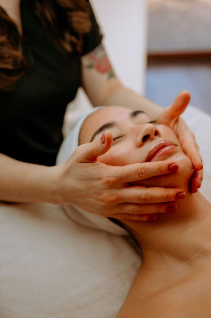 Before and after skincare treatment photography