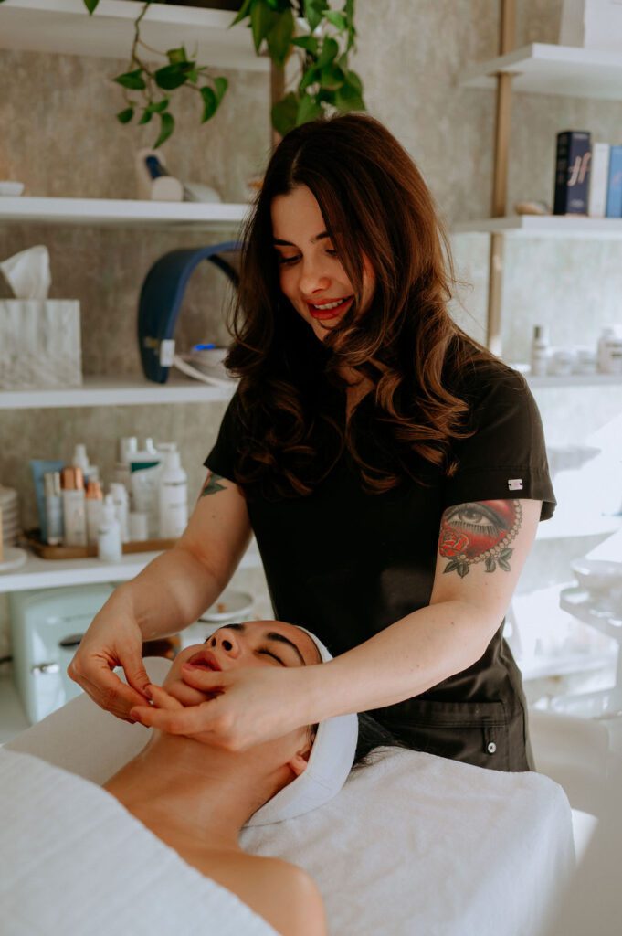 Professional studio branding photo for esthetician