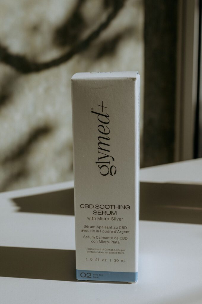 Detail shot of luxury skincare products during brand photoshoot